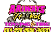 AAlways Hookin' Towing & Tire logo