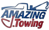 Amazing j towing-Heavy duty wrecker & 18 wheeler towing logo