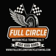 FULL CIRCLE INDUSTRIES MOTORCYCLE TOWING AND STORAGE logo