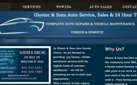Gloster & Sons Auto Service, Sales & 24 HR. Towing/Recovery logo