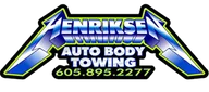 Henriksen Auto Body and 24 Hour Towing logo
