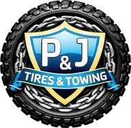 P & J Tires and Towing Inc. logo